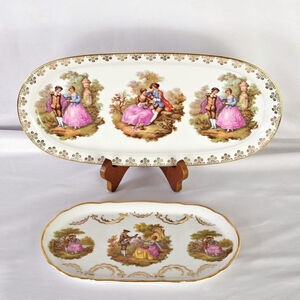 GLORIA Fine Porcelain Bavaria Bayreuth Platter - Fragonar, Set of 2